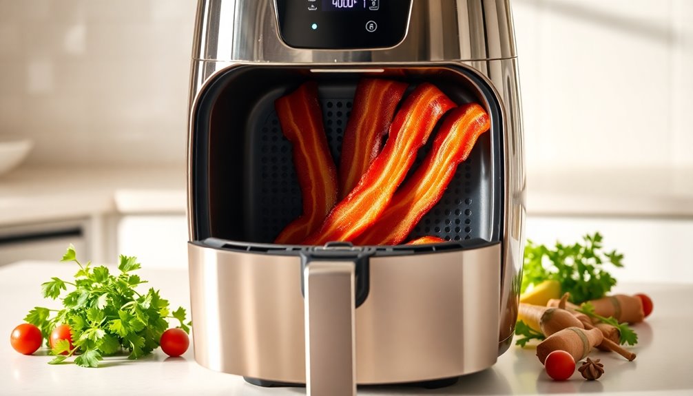 air fryer bacon cooking time