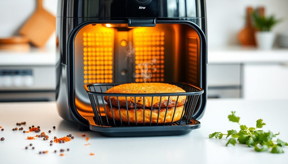 air fryer frozen burgers