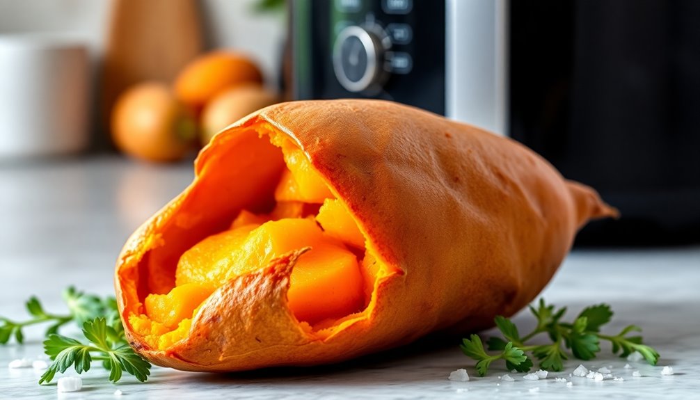 air fryer sweet potatoes cooking