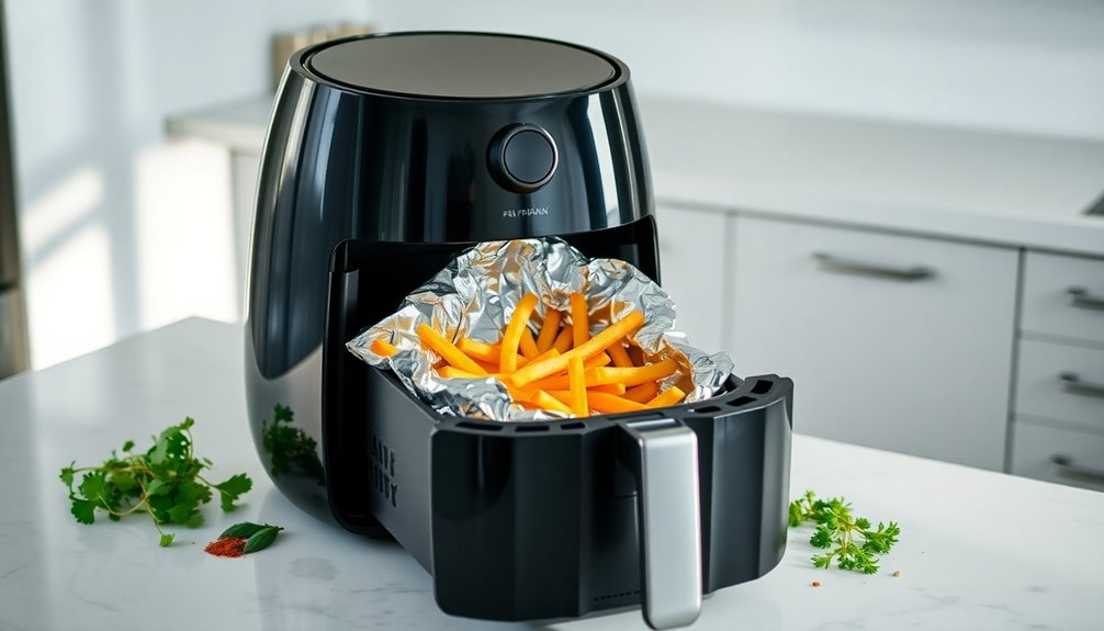 aluminum foil air fryer safety