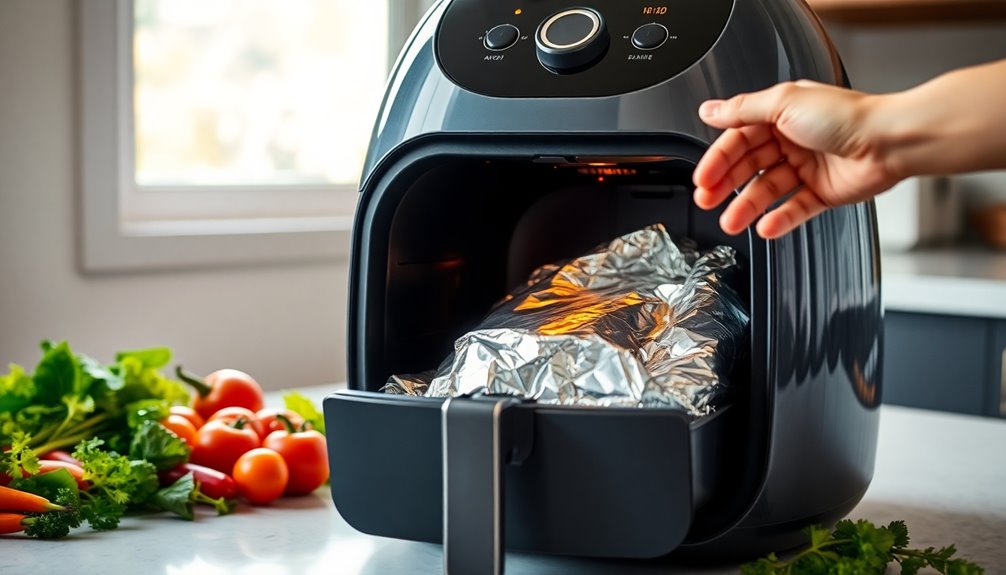 aluminum foil air fryer safety