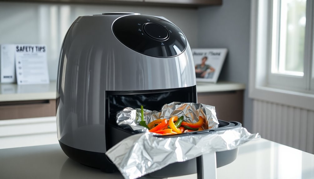 aluminum foil air fryer safety