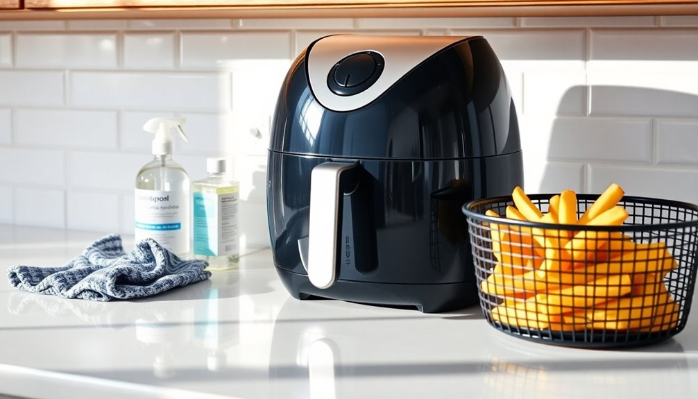 clean air fryer regularly