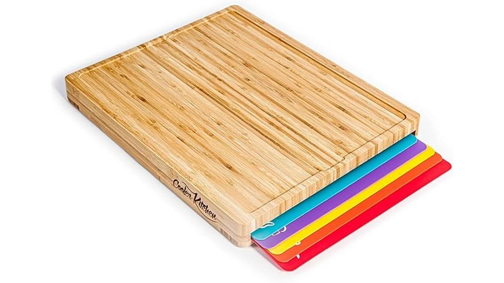 color coded bamboo cutting boards