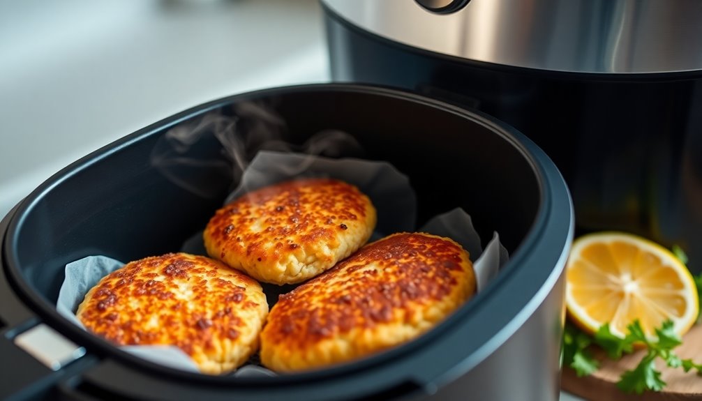 crispy air fried fish cakes