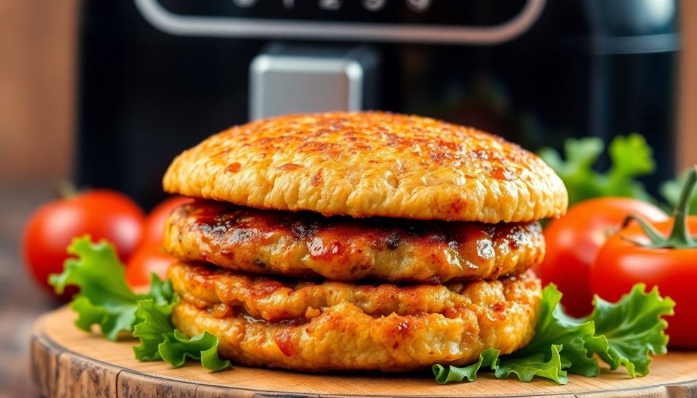 crispy air fryer burgers