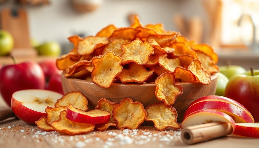 crispy dried apple slices