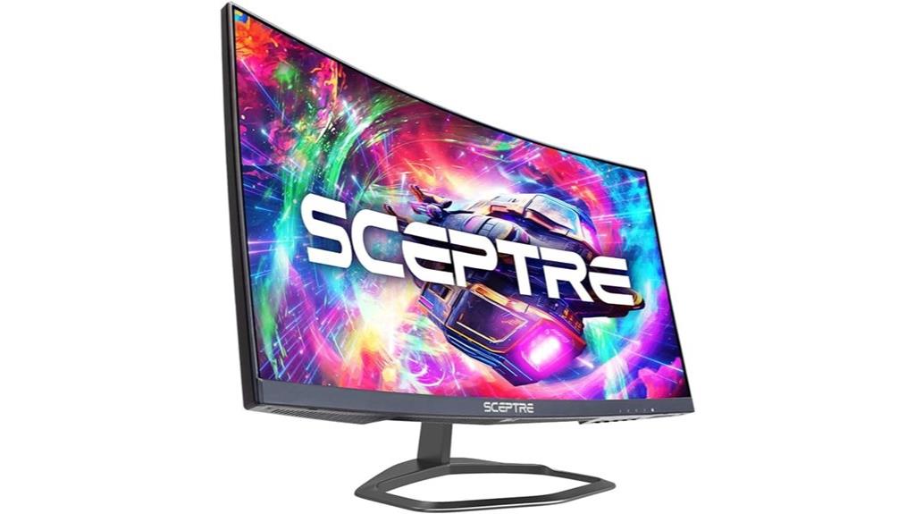 curved gaming monitor display