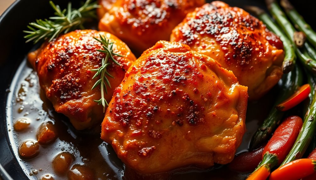 deliciously seasoned chicken thighs