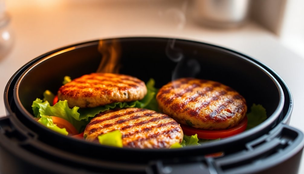 effortless air fry burgers