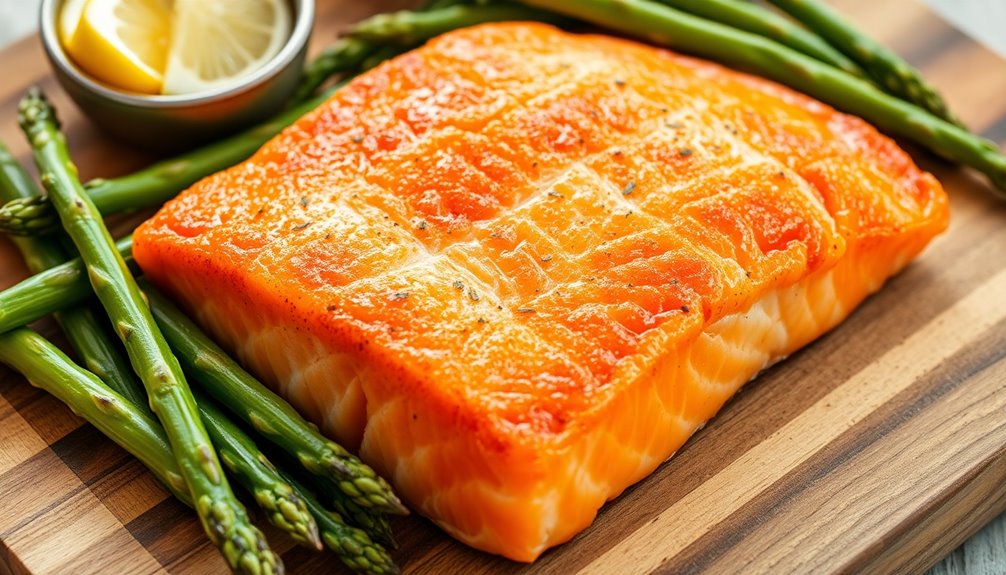 fresh salmon fish portions