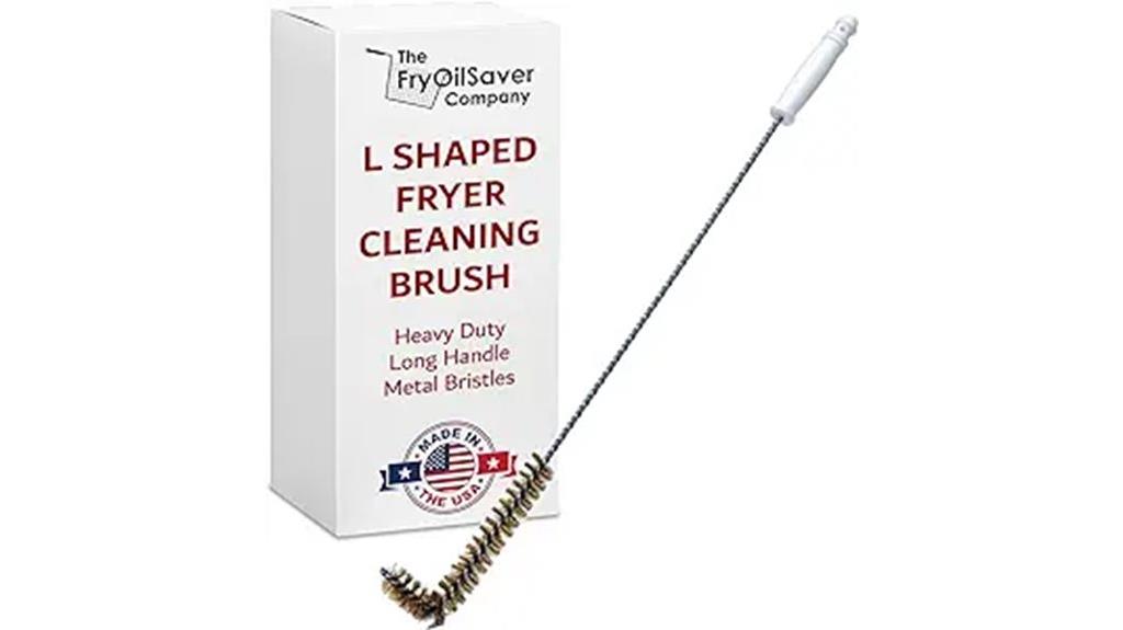 l shaped fryer cleaning brush