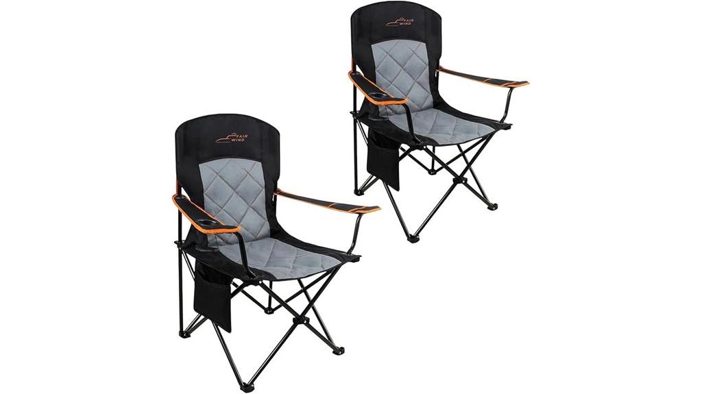 oversized padded camping chairs