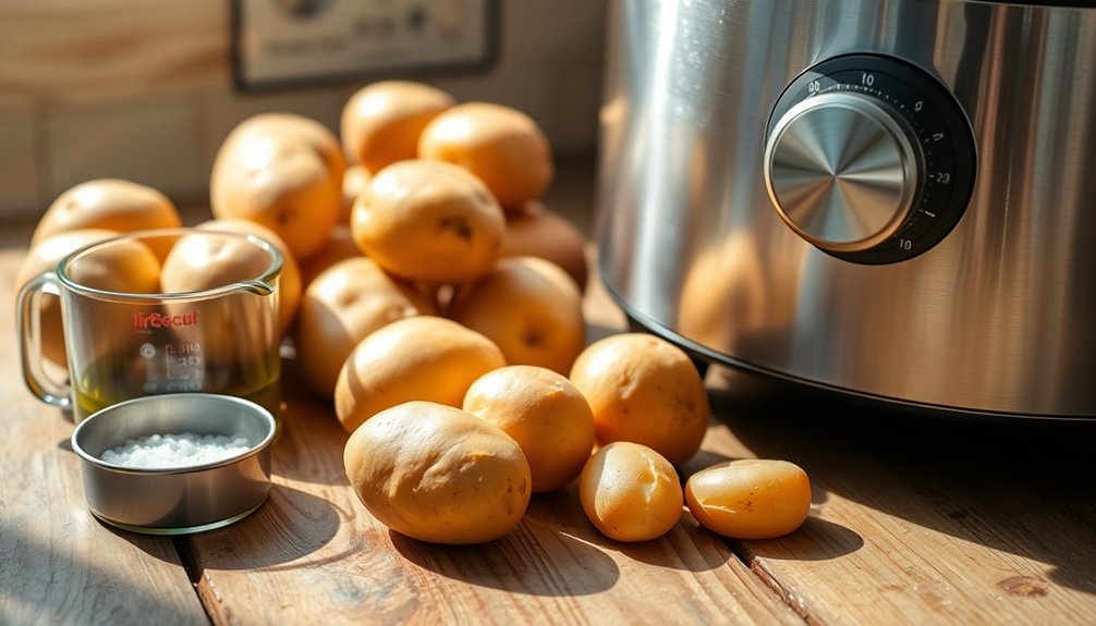 peeling and cutting potatoes