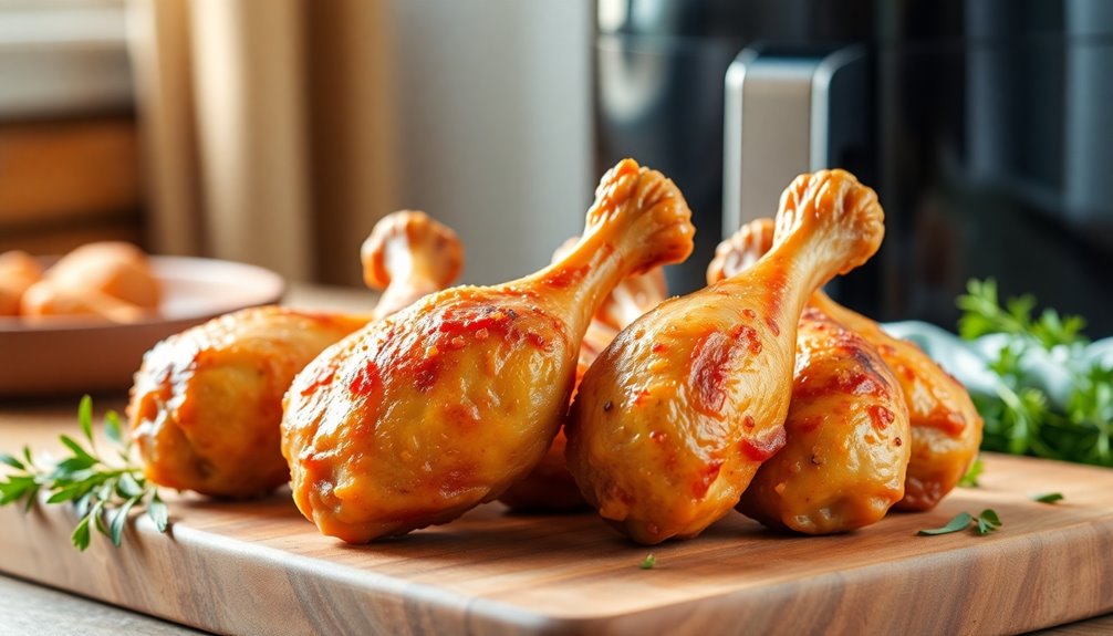 perfectly cooked chicken drumsticks