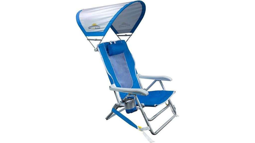 portable beach chair with sunshade