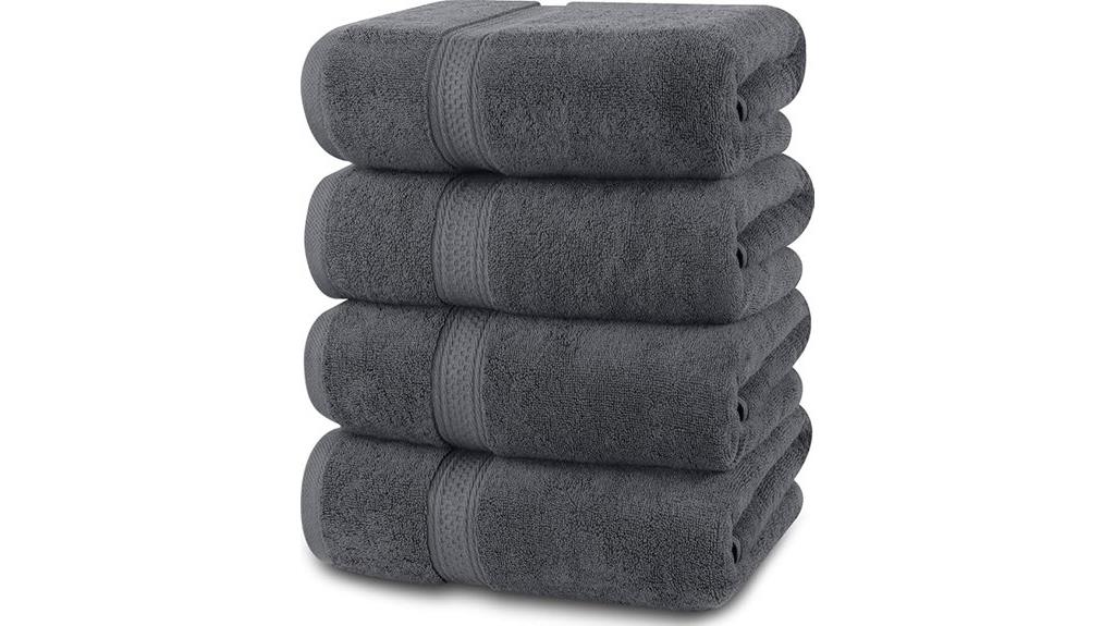 premium grey bath towels