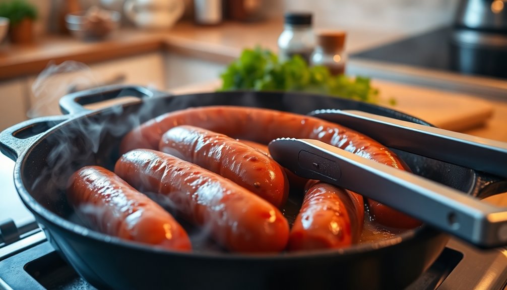 safe preparation of sausages