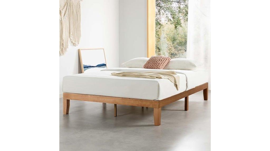 solid wood queen bed