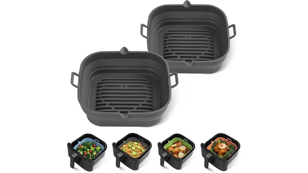 square silicone air fryer liners