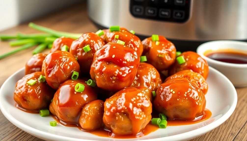 sweet and savory meatballs