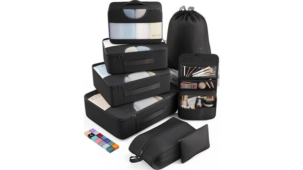 travel organization packing cubes