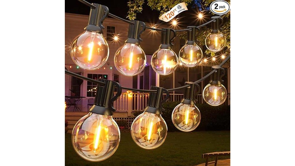 120 foot outdoor string lights