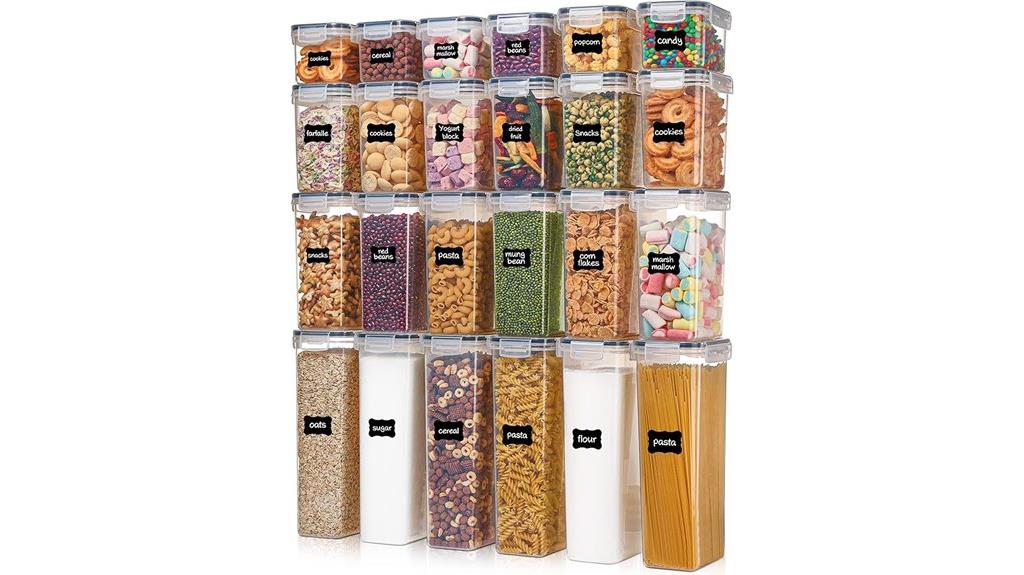 24 piece airtight food containers