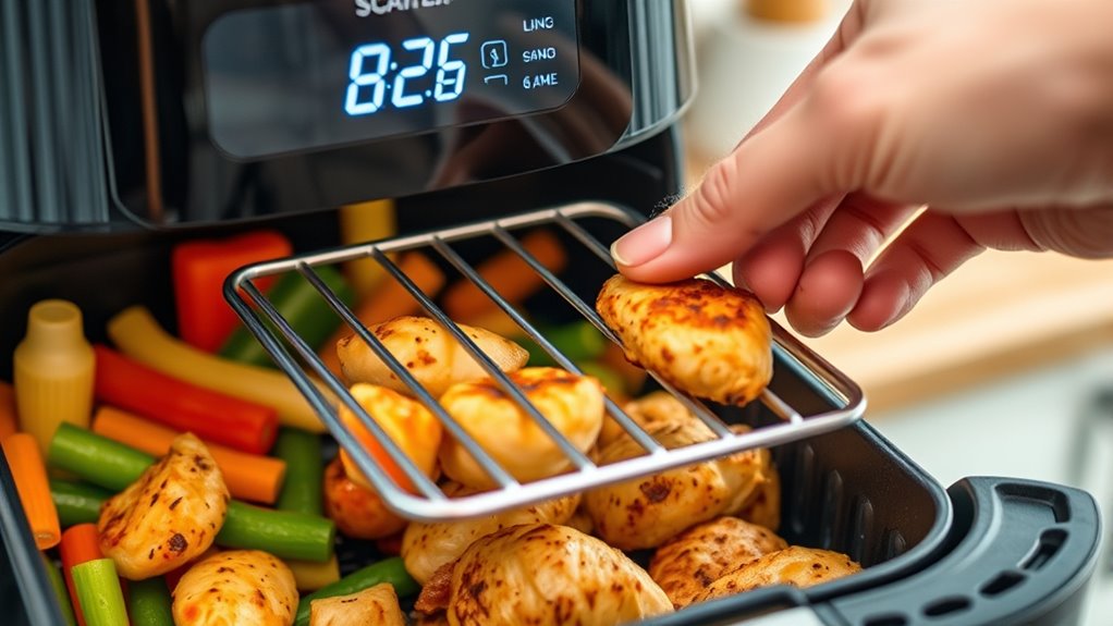 adjusting air fryer cooking
