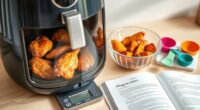 adjusting air fryer portions