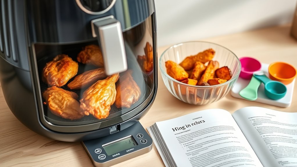 adjusting air fryer portions