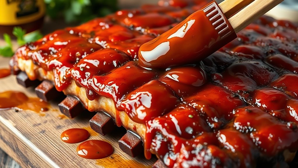 apply honey barbecue glaze
