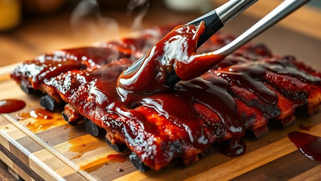 apply sauce evenly generously
