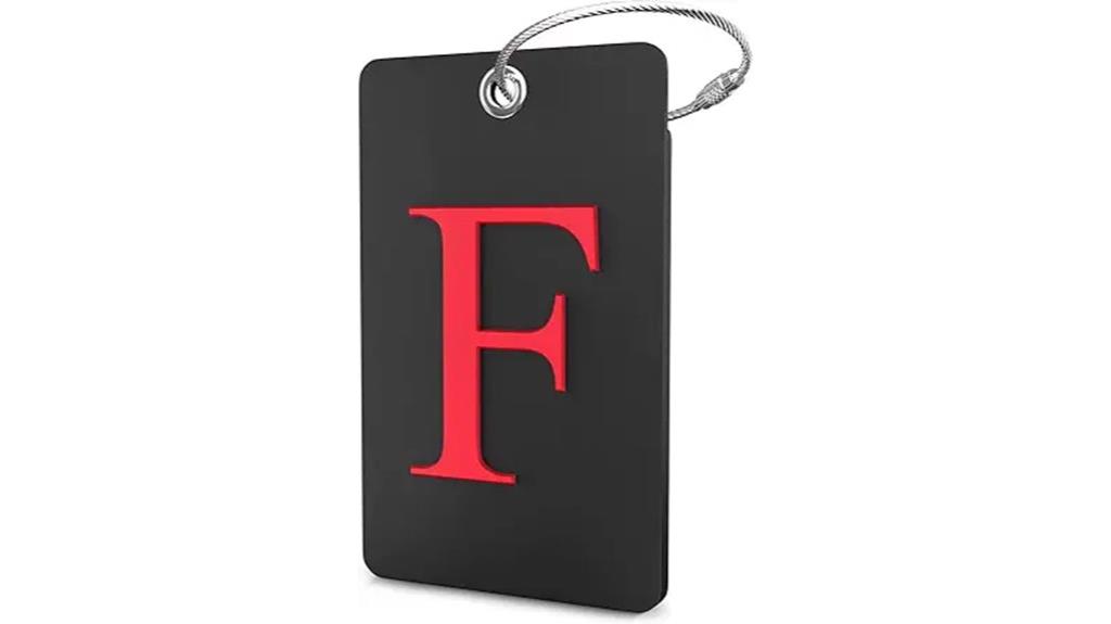bendable luggage tag with steel
