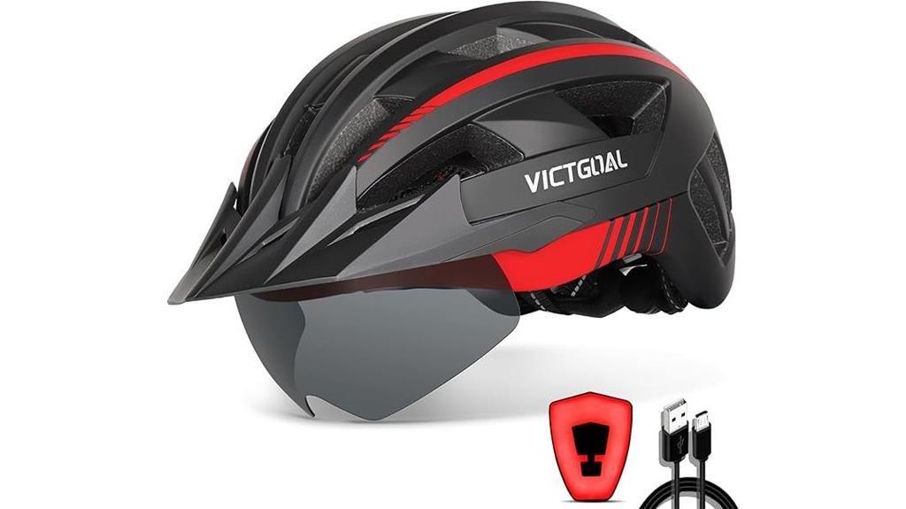 bike helmet with usb light