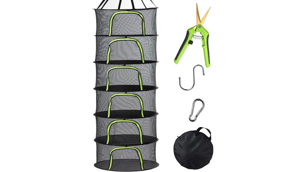 black mesh herb rack