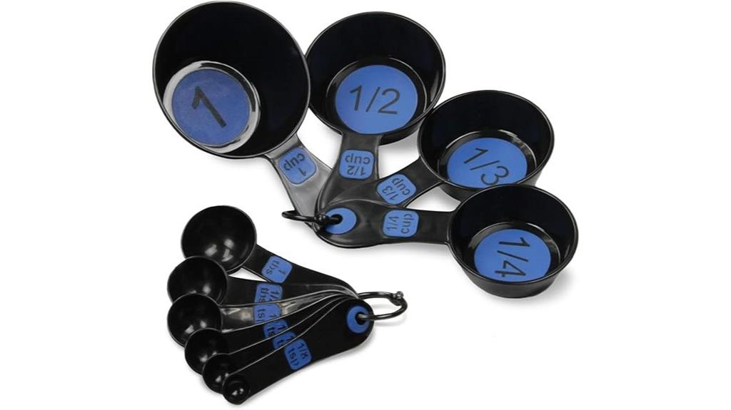 blue 10 piece measuring cups