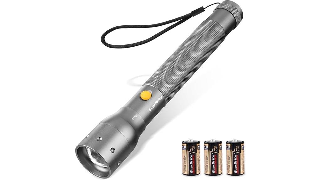 bright adjustable tactical flashlight