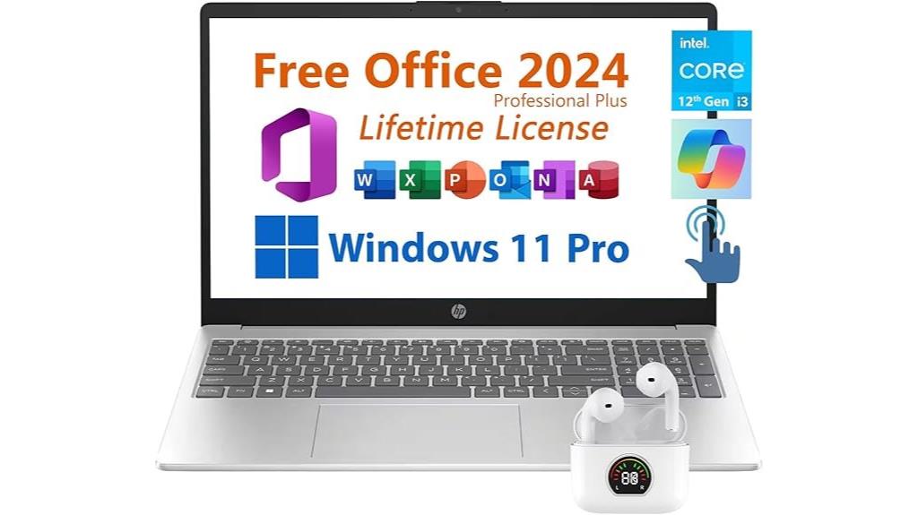 business laptop with office