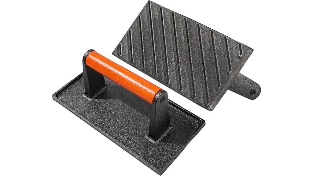 cast iron bacon press