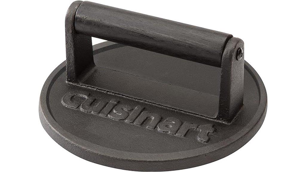 cast iron burger press