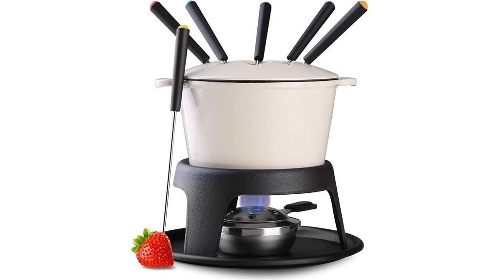 cast iron fondue set