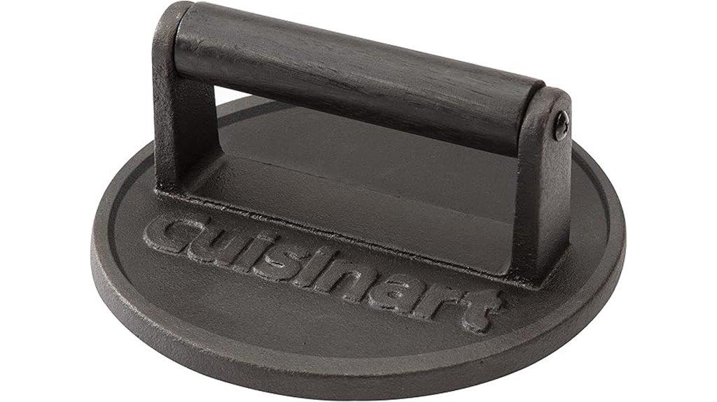 cast iron smashed burger press