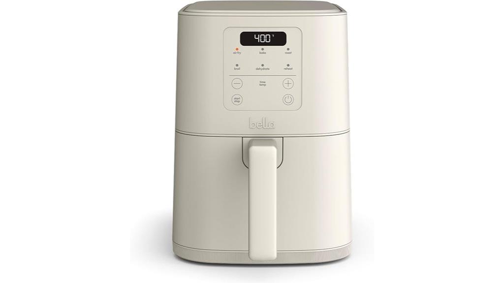 compact nonstick adjustable air fryer