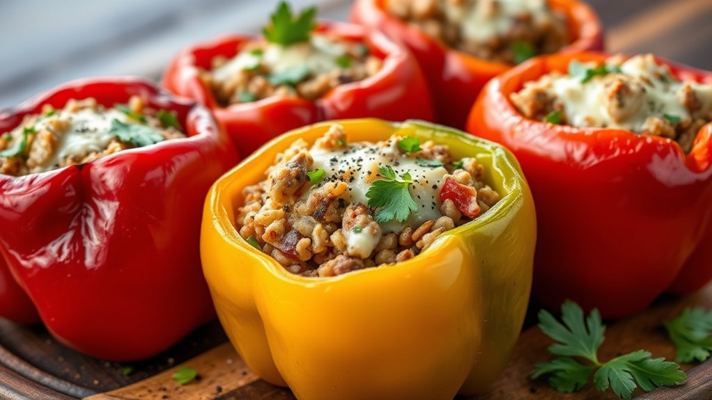 cooked stuffed peppers