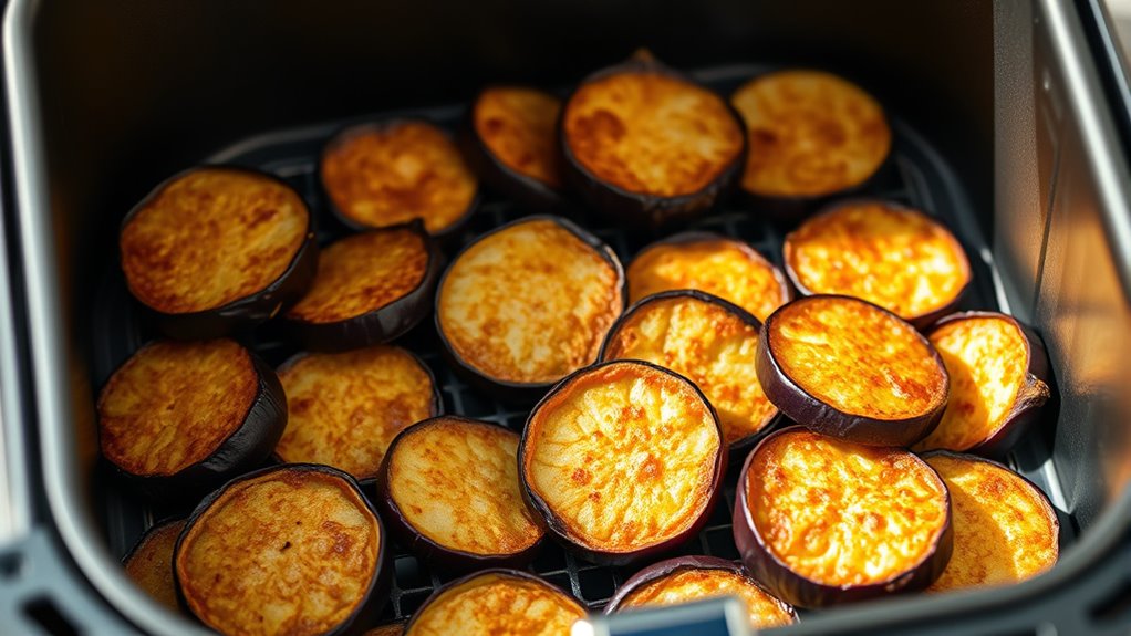 crispy eggplant parmesan layers