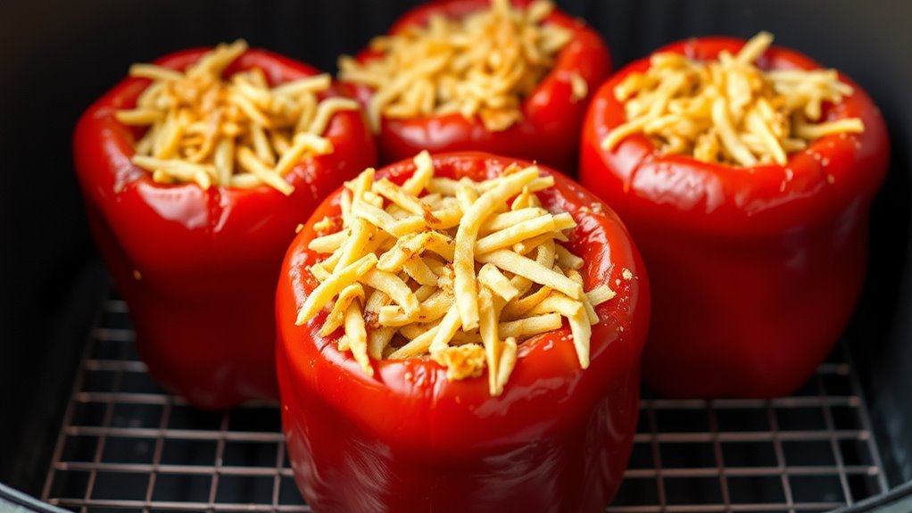 crispy golden pepper topping