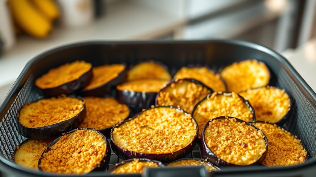 crispy panko eggplant slices