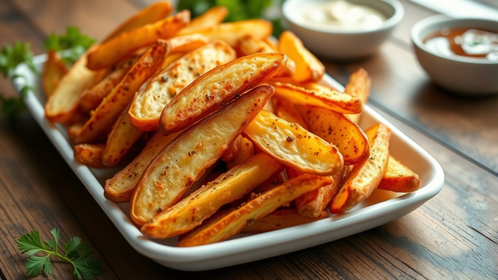 crispy seasoned potato wedges