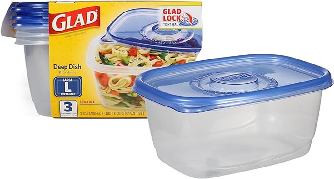 deep dish food storage containers